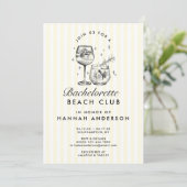 レトロモダンヴィンテージイエローバチェロレッテ週末 招待状 (スタンド正面)