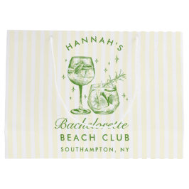 レトロモダンヴィンテージグリーンバチェロレッテ ラージペーパーバッグ