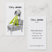 レトロモダンヴィンテージドライヤーヘアースタイリスト名刺 名刺 (正面/裏面)