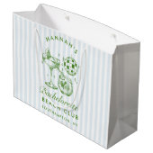 レトロモダンヴィンテージブルーバチェロレッテ ラージペーパーバッグ (裏面アングル)