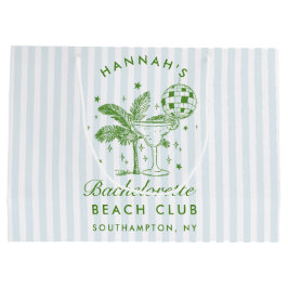 レトロモダンヴィンテージブルーバチェロレッテ ラージペーパーバッグ