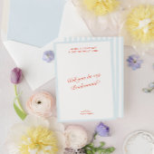 レトロモダンヴィンテージブルー花嫁付きカード 招待状