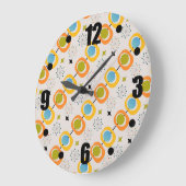 レトロモダン中世スターバスト型腰  ラージ壁時計 (傾斜)