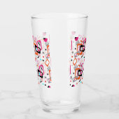 レトロモダン中世型幾何模様ガラス タンブラーグラス (左)