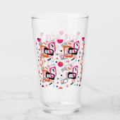 レトロモダン中世型幾何模様ガラス タンブラーグラス (正面)