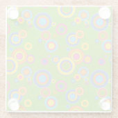 レトロモダン円オングリーン ガラスコースター (裏面)