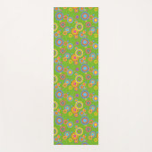 レトロモダン円オングリーン ヨガマット (正面)