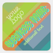 レトロモダン名および幾何形状 スクエアシール (正面)