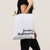 レトロモダン名ミニマルまたはビジネステンプレート総数 トートバッグ (クローズアップ)