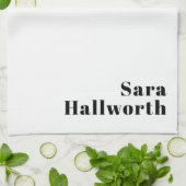 レトロモダン名ミニマルまたはビジネステンプレート キッチンタオル (折り畳み)