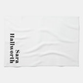 レトロモダン名ミニマルまたはビジネステンプレート キッチンタオル (横)