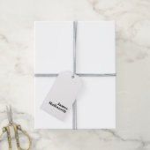 レトロモダン名ミニマルまたはビジネステンプレート ギフトタグ (より糸付き)