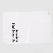 レトロモダン名ミニマルまたはビジネステンプレート ゴルフタオル (横)