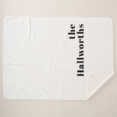 レトロモダン名ミニマルまたはビジネステンプレート シェルパブランケット (正面(横))