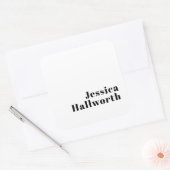 レトロモダン名ミニマルまたはビジネステンプレート スクエアシール (封筒)