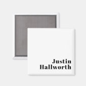 レトロモダン名ミニマルまたはビジネステンプレート マグネット (正面/裏面)