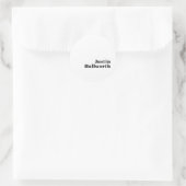 レトロモダン名ミニマルまたはビジネステンプレート ラウンドシール (バッグ)