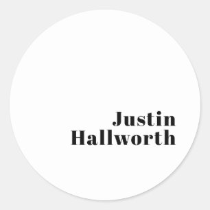 レトロモダン名ミニマルまたはビジネステンプレート ラウンドシール