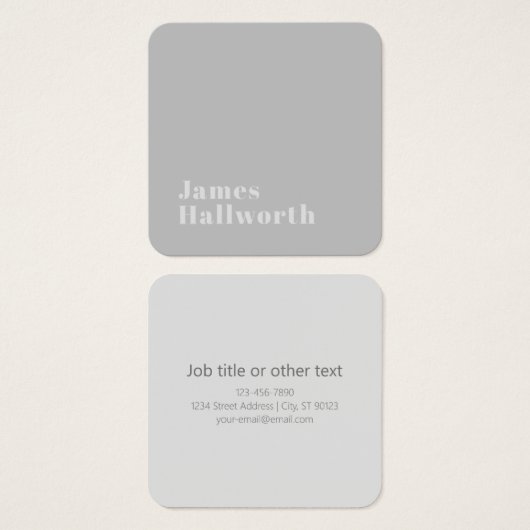 レトロモダン名ミニマル(または他の文字) (正面&裏面)