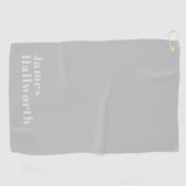 レトロモダン名ミニマル(または他の文字) ゴルフタオル (横)