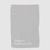 レトロモダン名ミニマル(または他の文字) ゴルフタオル (正面)