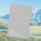 レトロモダン名ミニマル(または他の文字) ゴルフタオル