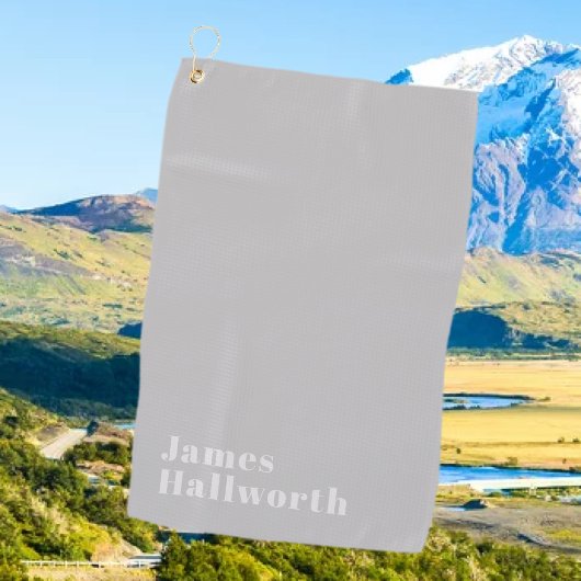 レトロモダン名ミニマル(または他の文字) ゴルフタオル