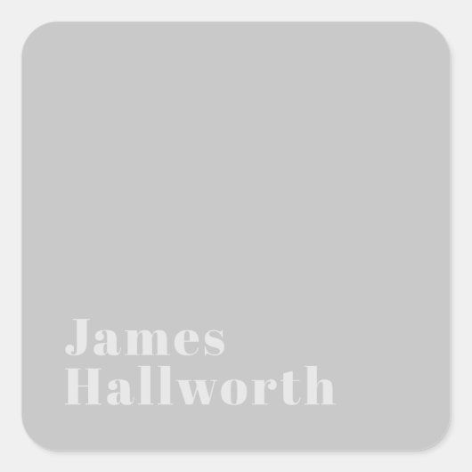 レトロモダン名ミニマル(または他の文字) スクエアシール (正面)