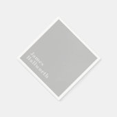 レトロモダン名ミニマル(または他の文字) スタンダードカクテルナプキン (角)