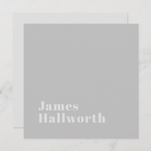 レトロモダン名ミニマル(または他の文字) ノートカード (正面/裏面)