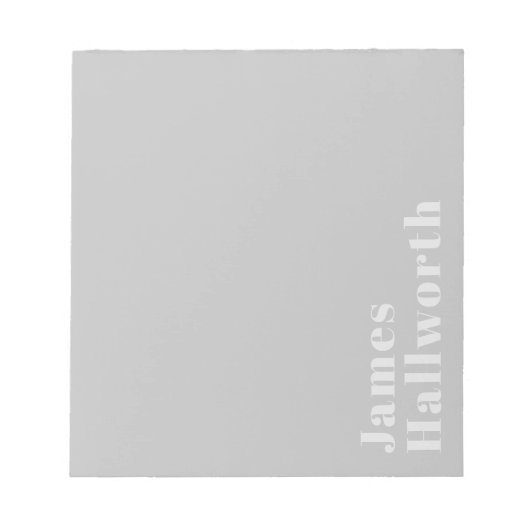 レトロモダン名ミニマル(または他の文字) ノートパッド (正面)