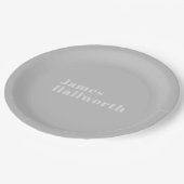 レトロモダン名ミニマル(または他の文字) ペーパープレート (アングル)