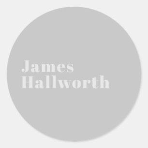 レトロモダン名ミニマル(または他の文字) ラウンドシール