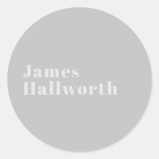 レトロモダン名ミニマル(または他の文字) ラウンドシール (正面)