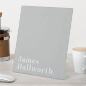 レトロモダン名ミニマル(または他の文字) 台座サイン (インサイチュ)