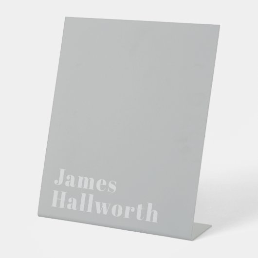 レトロモダン名ミニマル(または他の文字) 台座サイン (正面)