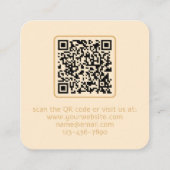 レトロモダン名(幾何形状と色の順を含む) スクエア名刺 (裏面)