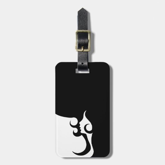 レトロモダン女 ラゲッジタグ (正面縦)