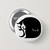 レトロモダン女 缶バッジ (正面&裏面)