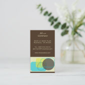 レトロモダン幾何デザイン 名刺 (スタンド正面)