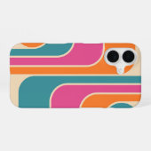 レトロモダン幾何学デザイン iPhone 16ケース (裏面横)