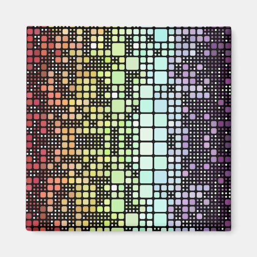 レトロモダン幾何学型ニューロファンキーージェンダープライド マグネット (正面)