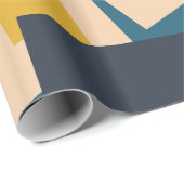 レトロモダン幾何学的ドットパッチワーク抽象芸術 ラッピングペーパー (ロールコーナー)