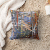 レトロモダン抽象芸術ア絵を描ート クッション (ブランケット)