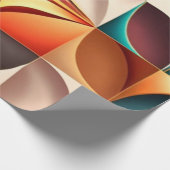 レトロモダン抽象芸術スクエアコレクション ラッピングペーパー (角)