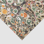 レトロモダン抽象芸術セージ黄大理石パターン 薄葉紙 (詳細)