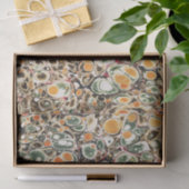 レトロモダン抽象芸術セージ黄大理石パターン 薄葉紙 (ギフト)