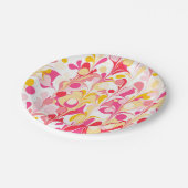 レトロモダン抽象芸術ピンク ペーパープレート (アングル)
