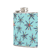 レトロモダン抽象芸術生物学パターン フラスク (左)