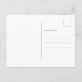 レトロモダン新しいアドレスを移動した犬の移動 案内ポストカード (裏面)